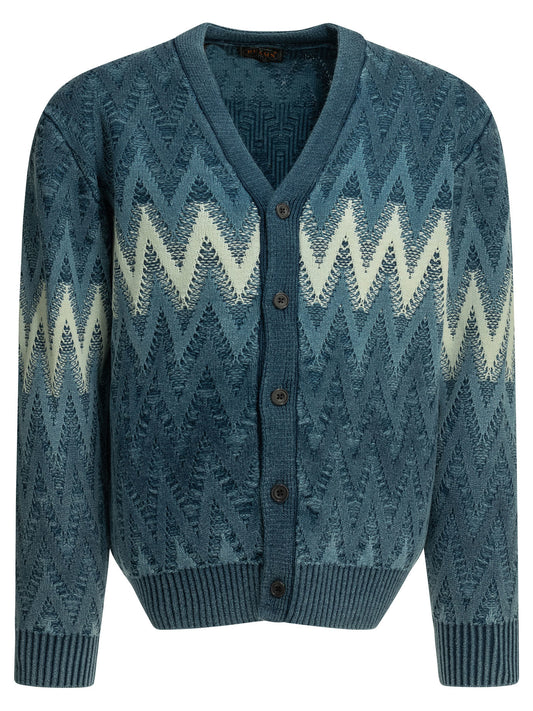 "Indigo Yarn" Cardigan Knitwear