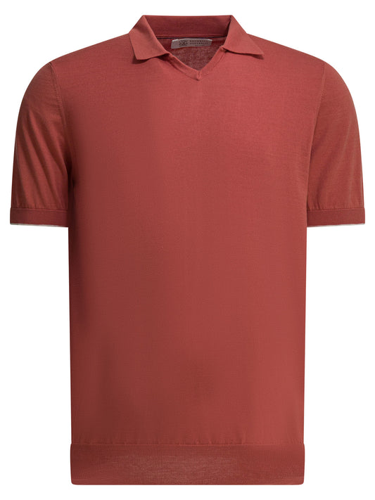 Cotton buttonless polo shirt Polo shirts