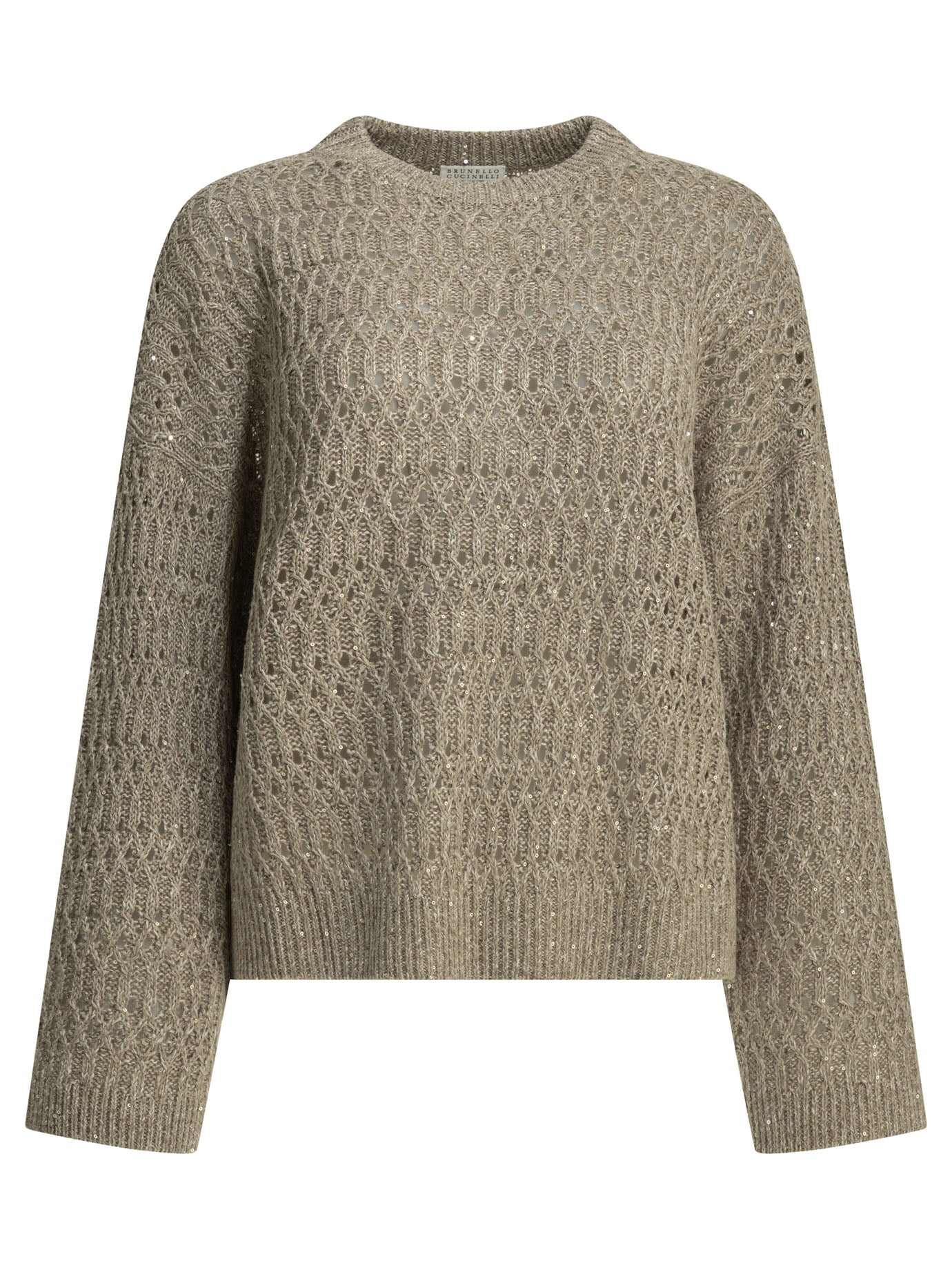 Crewneck sweater with sequins Knitwear