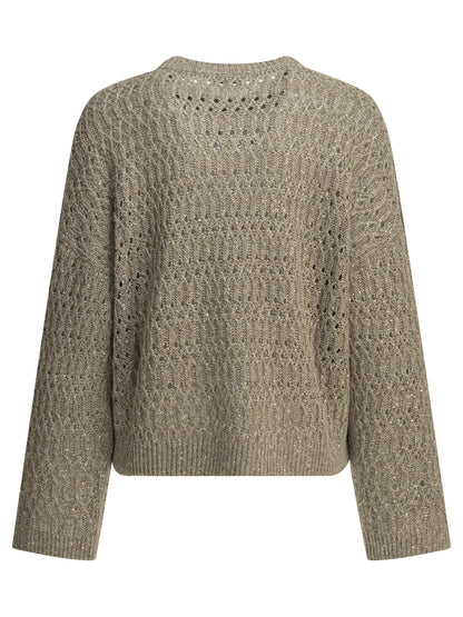 Crewneck sweater with sequins Knitwear