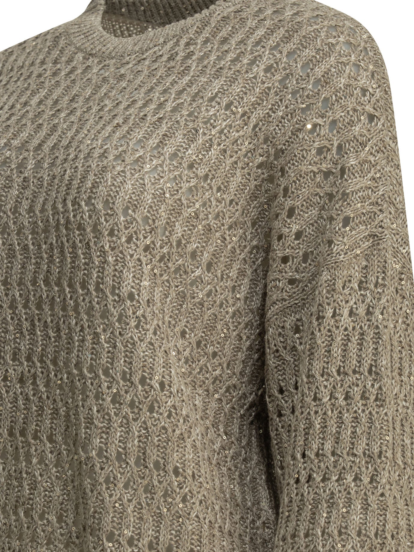 Crewneck sweater with sequins Knitwear