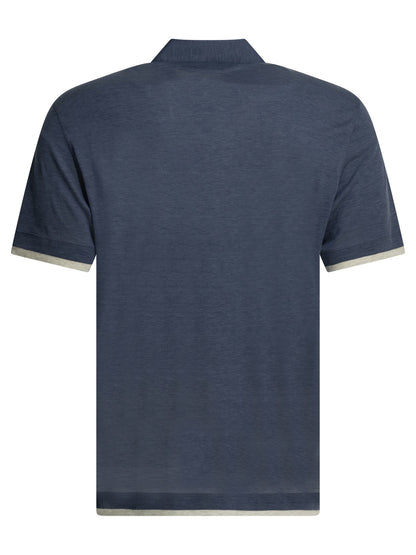 "Faux Layering" Polo shirt with buttons Polo shirts