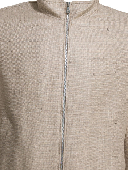 Silk linen and wool hopsack jacket Jackets and Coats
