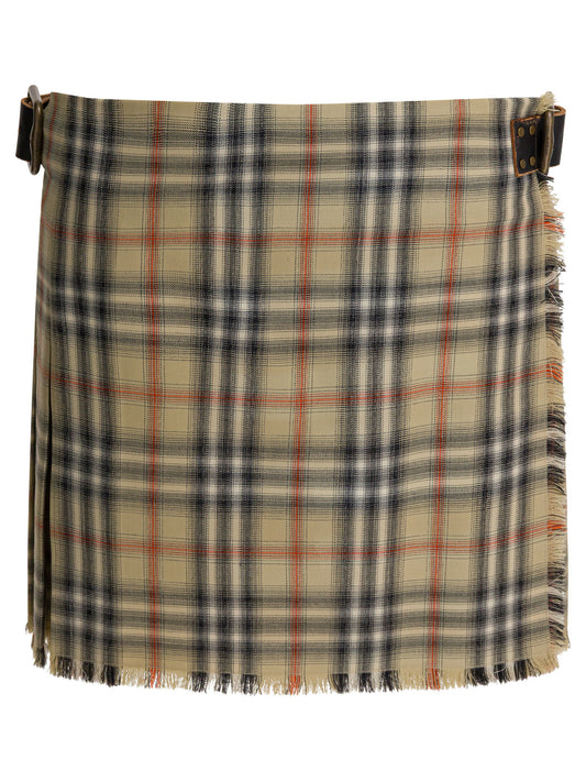 Wool "Check" mini kilt Skirts