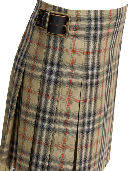 Wool "Check" mini kilt Skirts