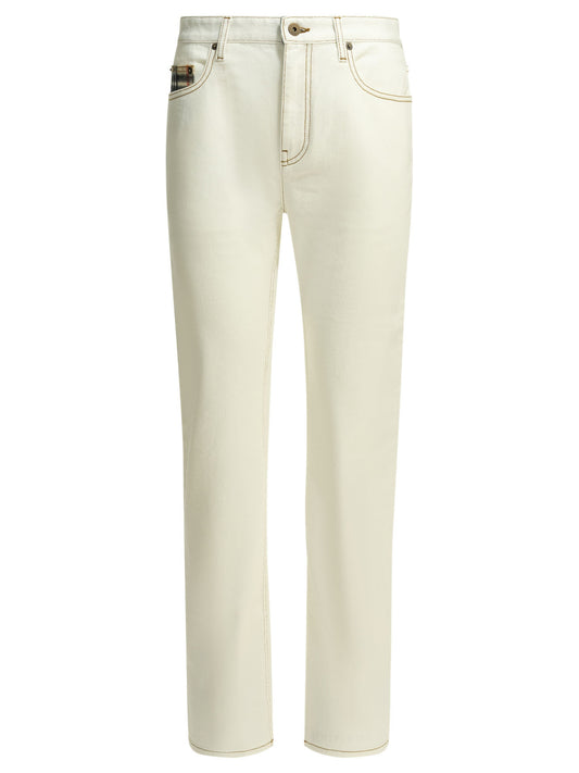 "Dalia Check" Straight Leg Jeans Jeans