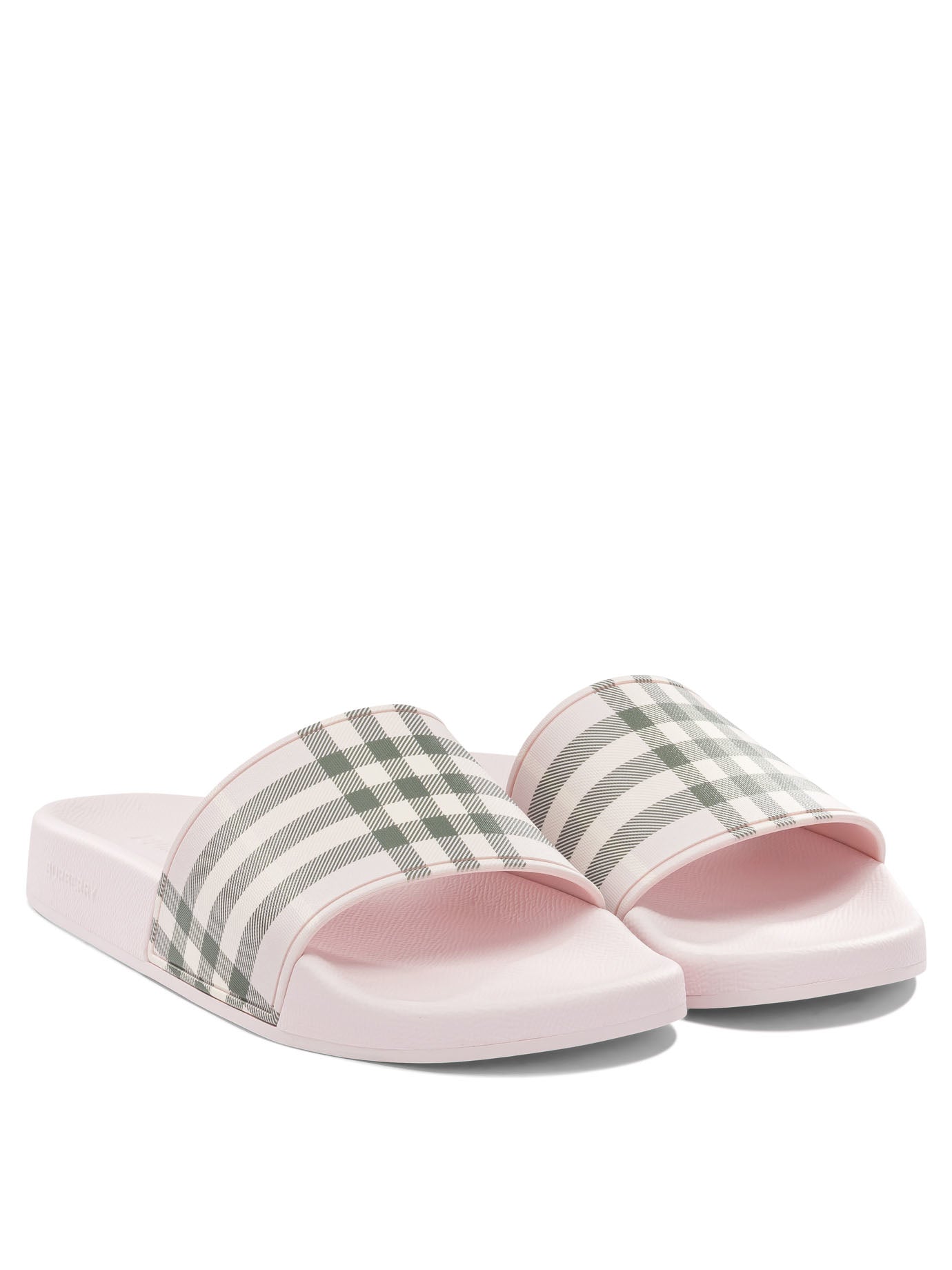 "Check" slide Sandals