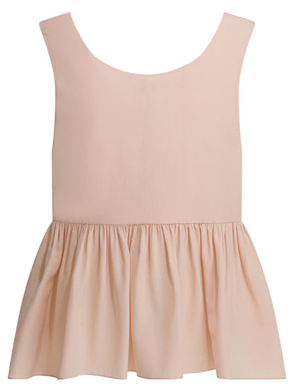 Silk crepe de chine top Tops
