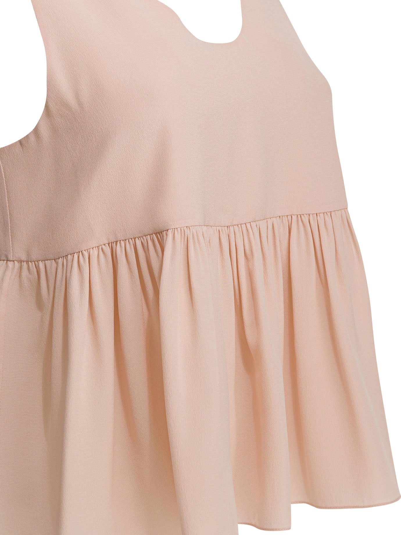 Silk crepe de chine top Tops