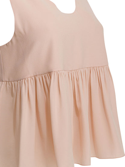 Silk crepe de chine top Tops
