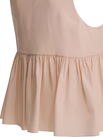 Silk crepe de chine top Tops