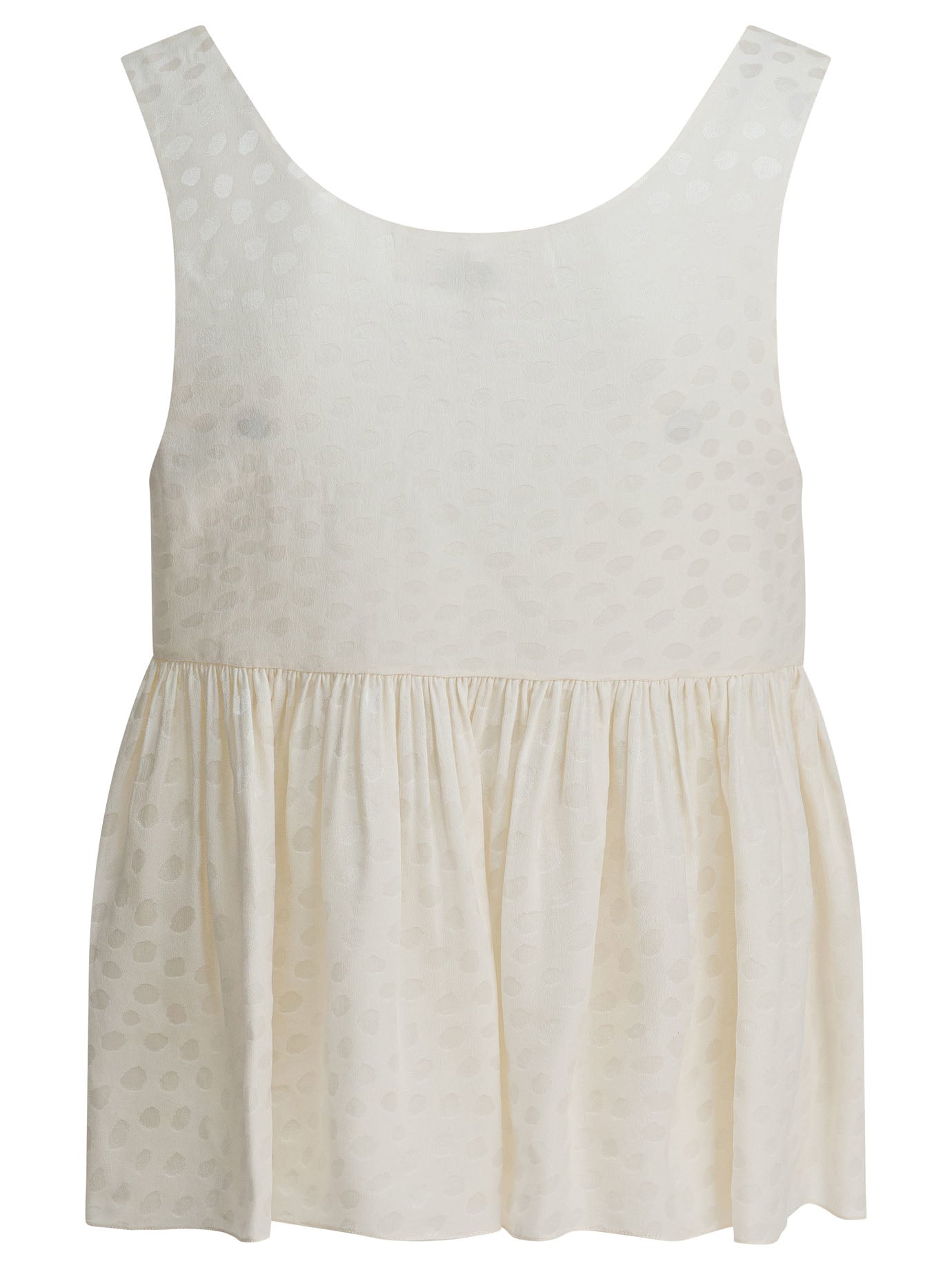 Silk peplum top Tops