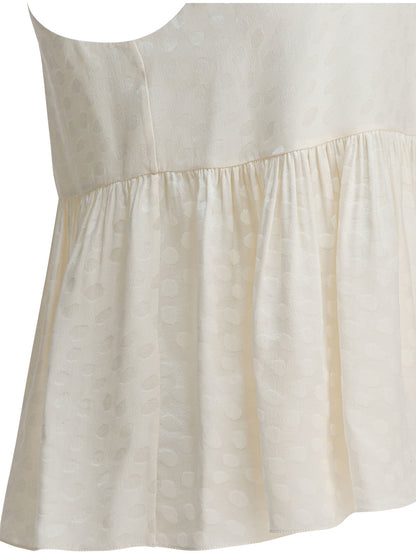 Silk peplum top Tops