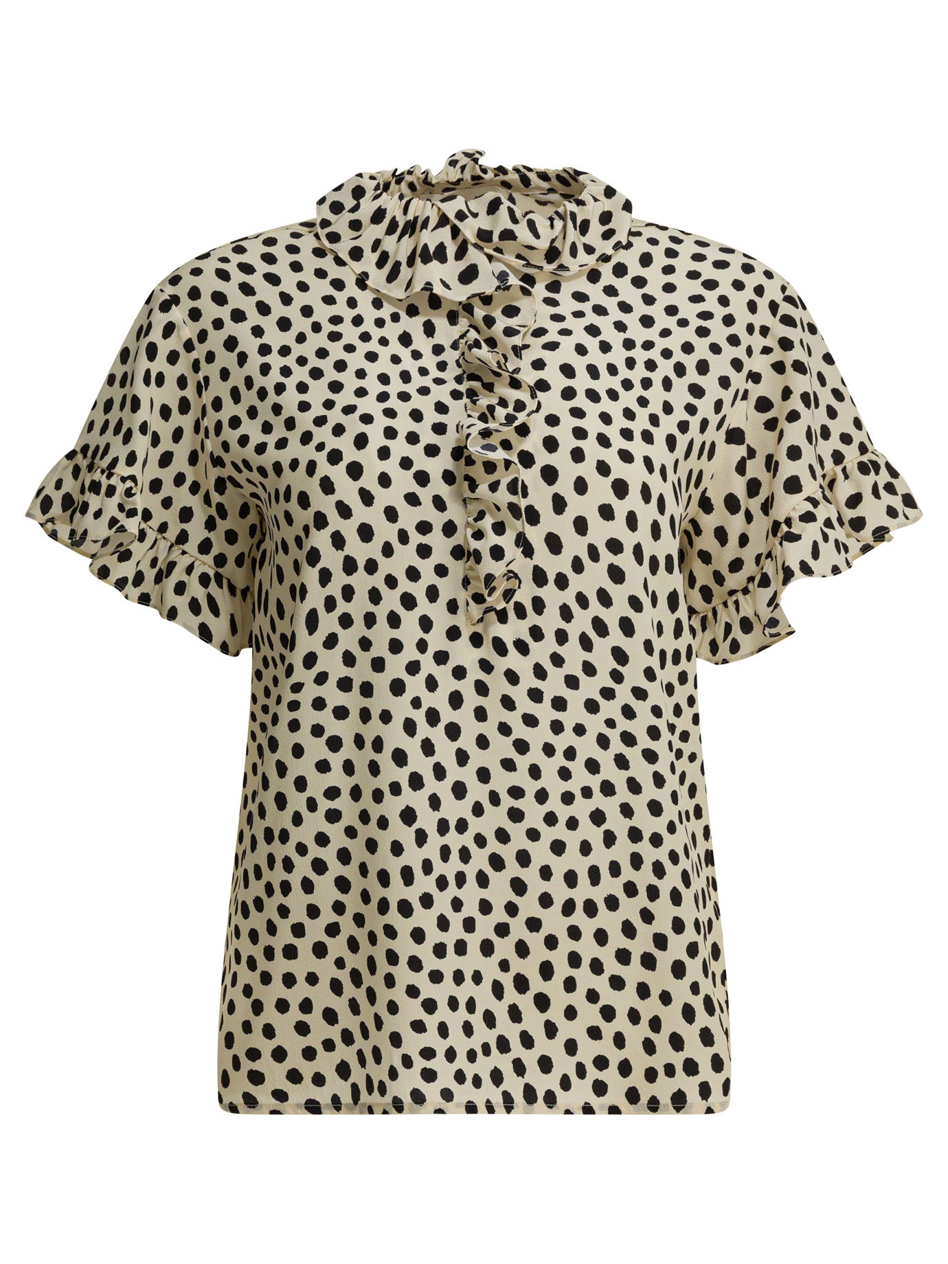 Crepe de chine ruffle blouse Shirts