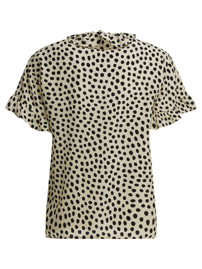 Crepe de chine ruffle blouse Shirts
