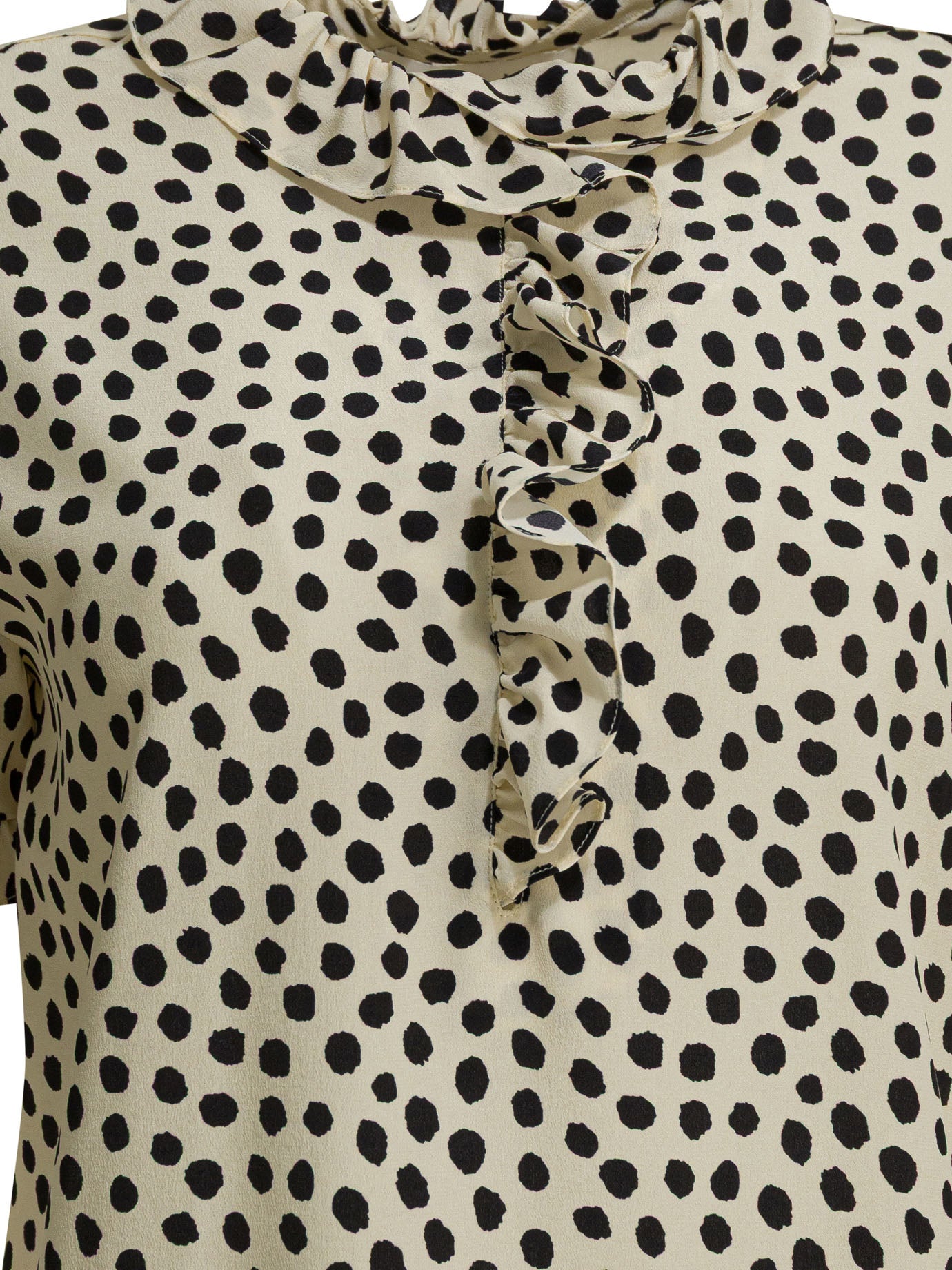 Crepe de chine ruffle blouse Shirts