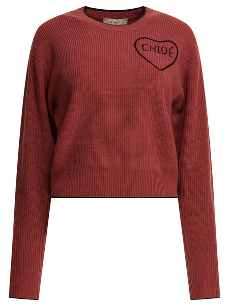 Crew-neck sweater with logo Knitwear