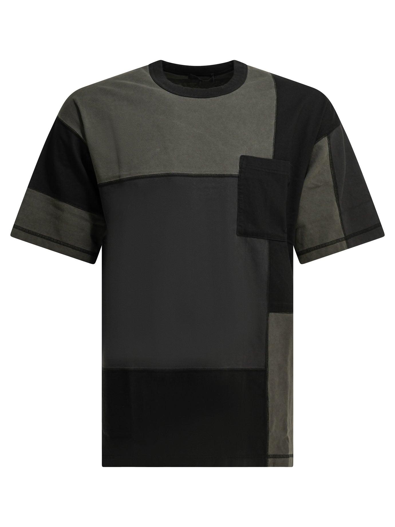 Patchwork crewneck t-shirt T-shirts