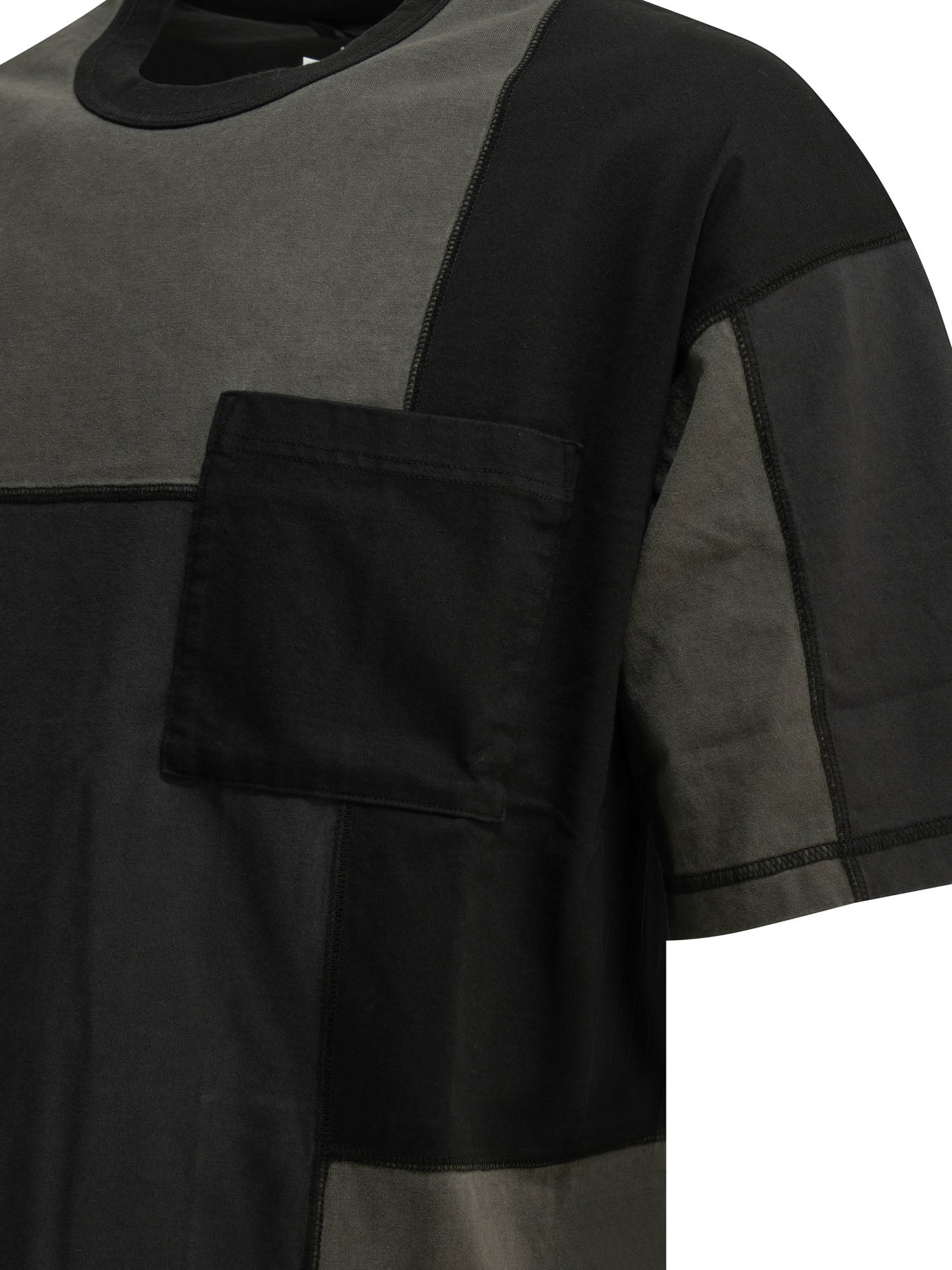 Patchwork crewneck t-shirt T-shirts