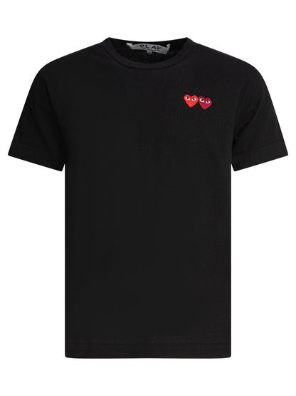 "Double Heart" crewneck T-shirt T-shirts