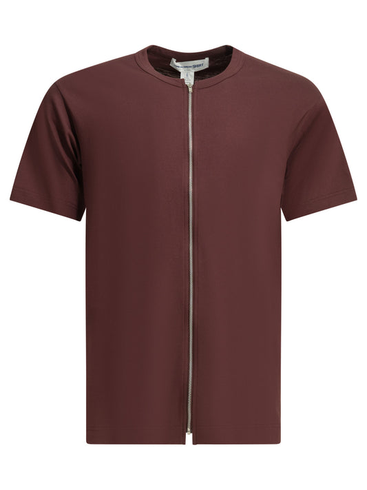 Zipper crew neck t-shirt T-shirts