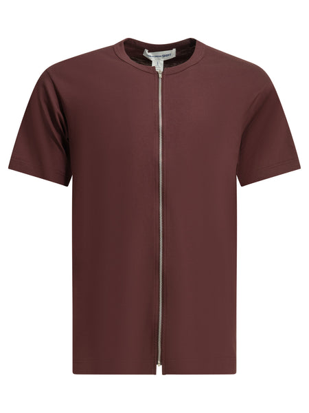 Zipper crew neck t-shirt T-shirts