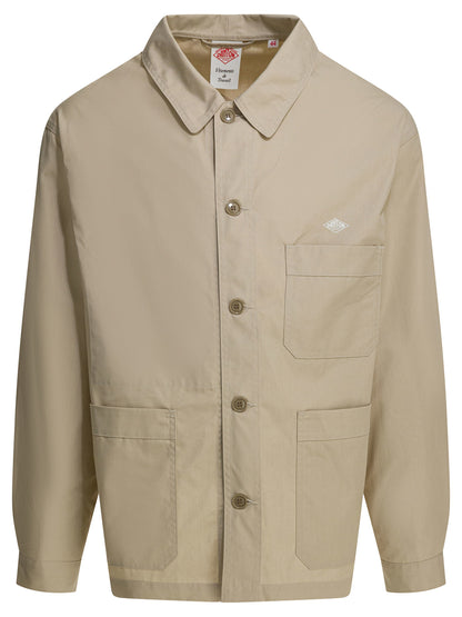 Overshirt jacket with logo Jackets and Coats