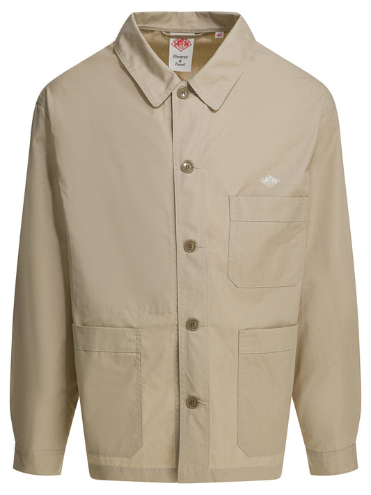 Overshirt jacket with logo Jackets and Coats