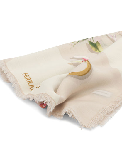 Gaia print wool scarf Sciarpe & Foulard