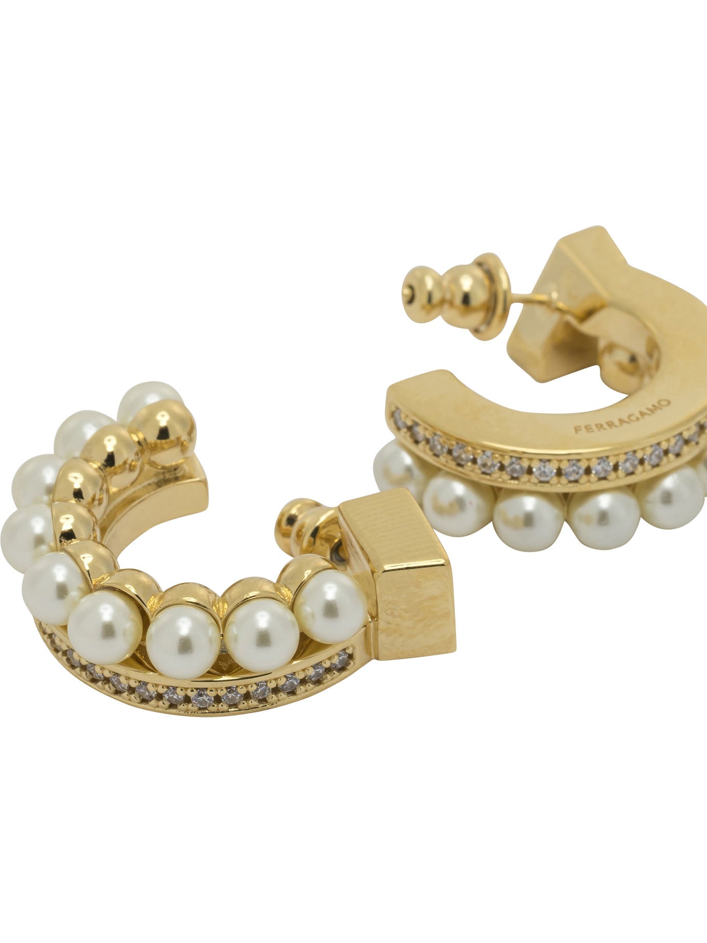 "Gancini" earrings with pearls Jewels