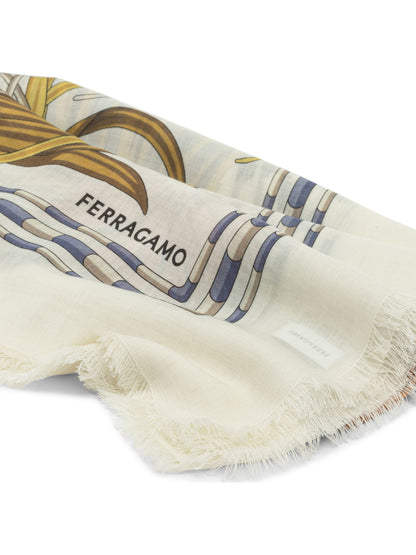 "Rooster" cashmere and silk scarf Sciarpe & Foulard