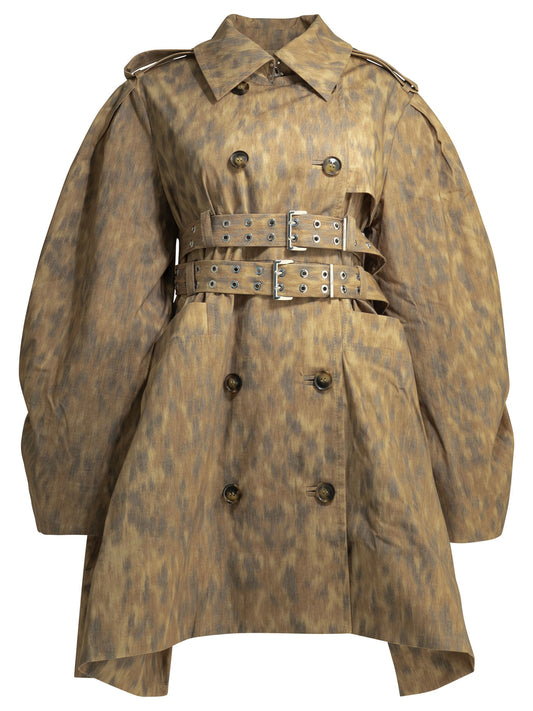 Animal print trench coat Jackets and Coats