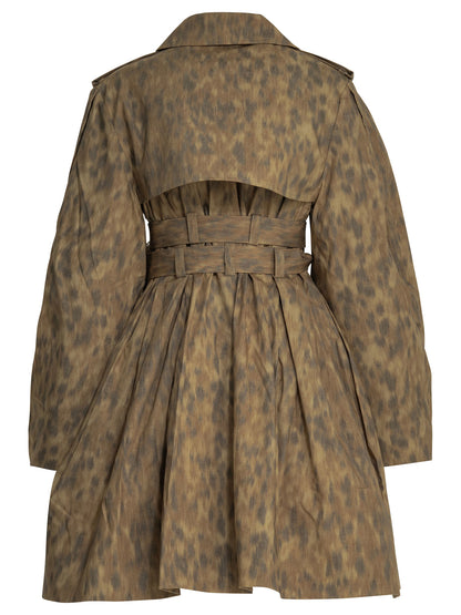 Animal print trench coat Jackets and Coats