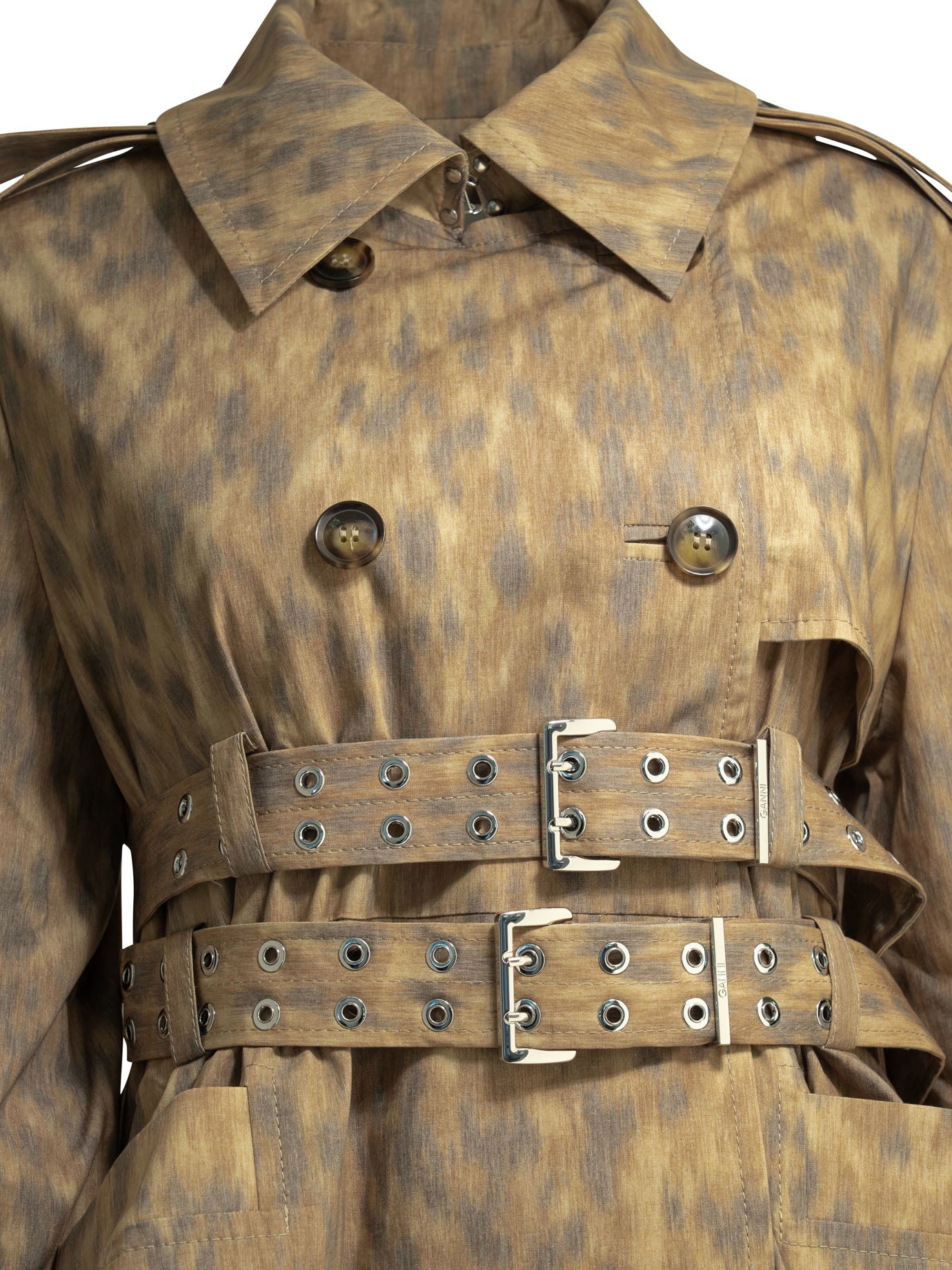 Animal print trench coat Jackets and Coats