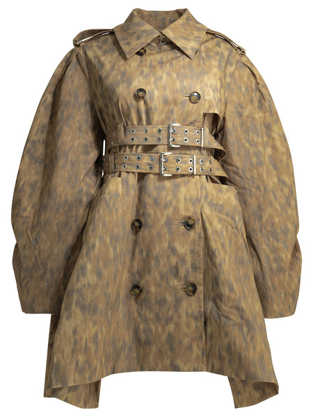 Animal print trench coat Jackets and Coats