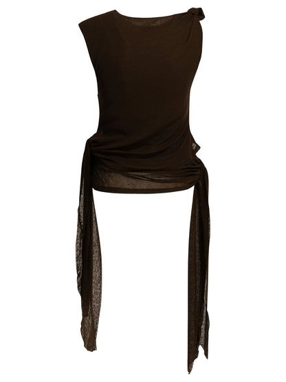Draped tank top Tops