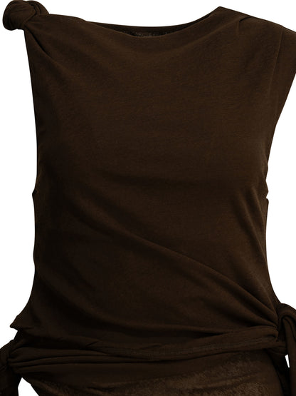 Draped tank top Tops