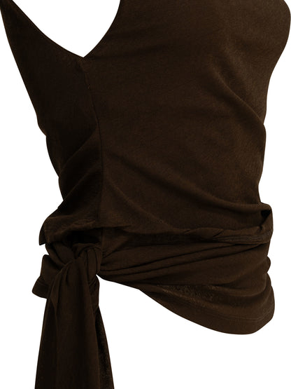 Draped tank top Tops