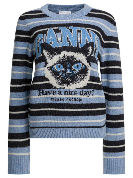 Wool sweater with print Knitwear