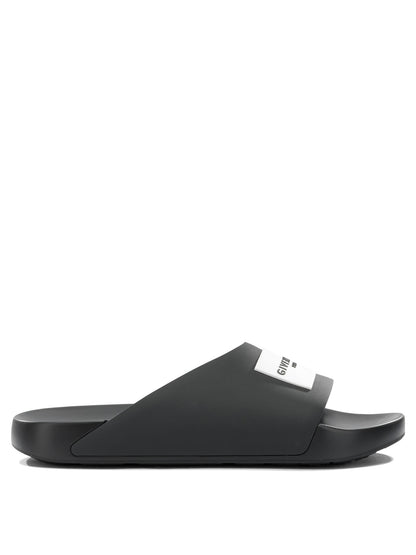 "Label" Slides Sandals