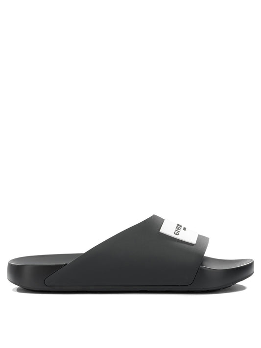 "Label" Slides Sandals