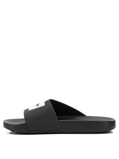 "Label" Slides Sandals