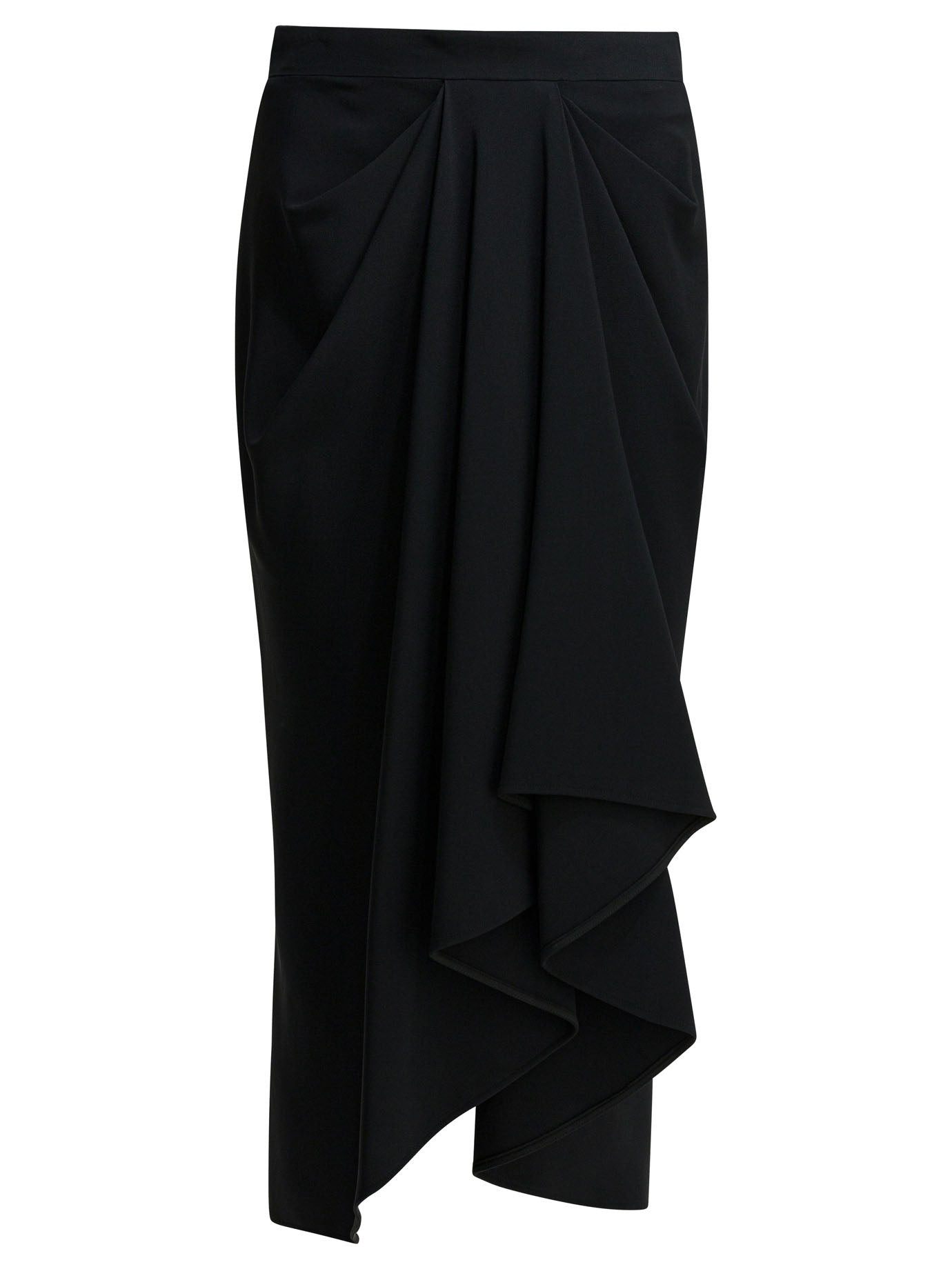 Draped crepe cady midi skirt Skirts