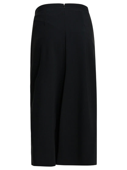 Draped crepe cady midi skirt Skirts