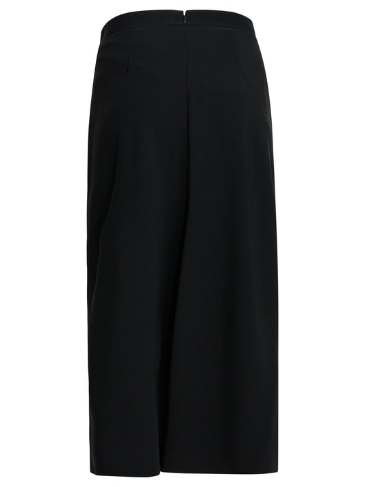 Draped crepe cady midi skirt Skirts