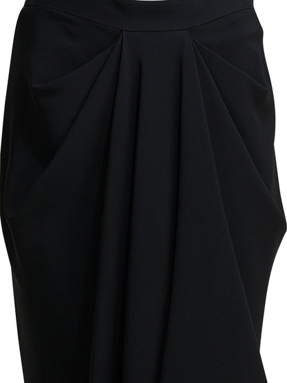 Draped crepe cady midi skirt Skirts