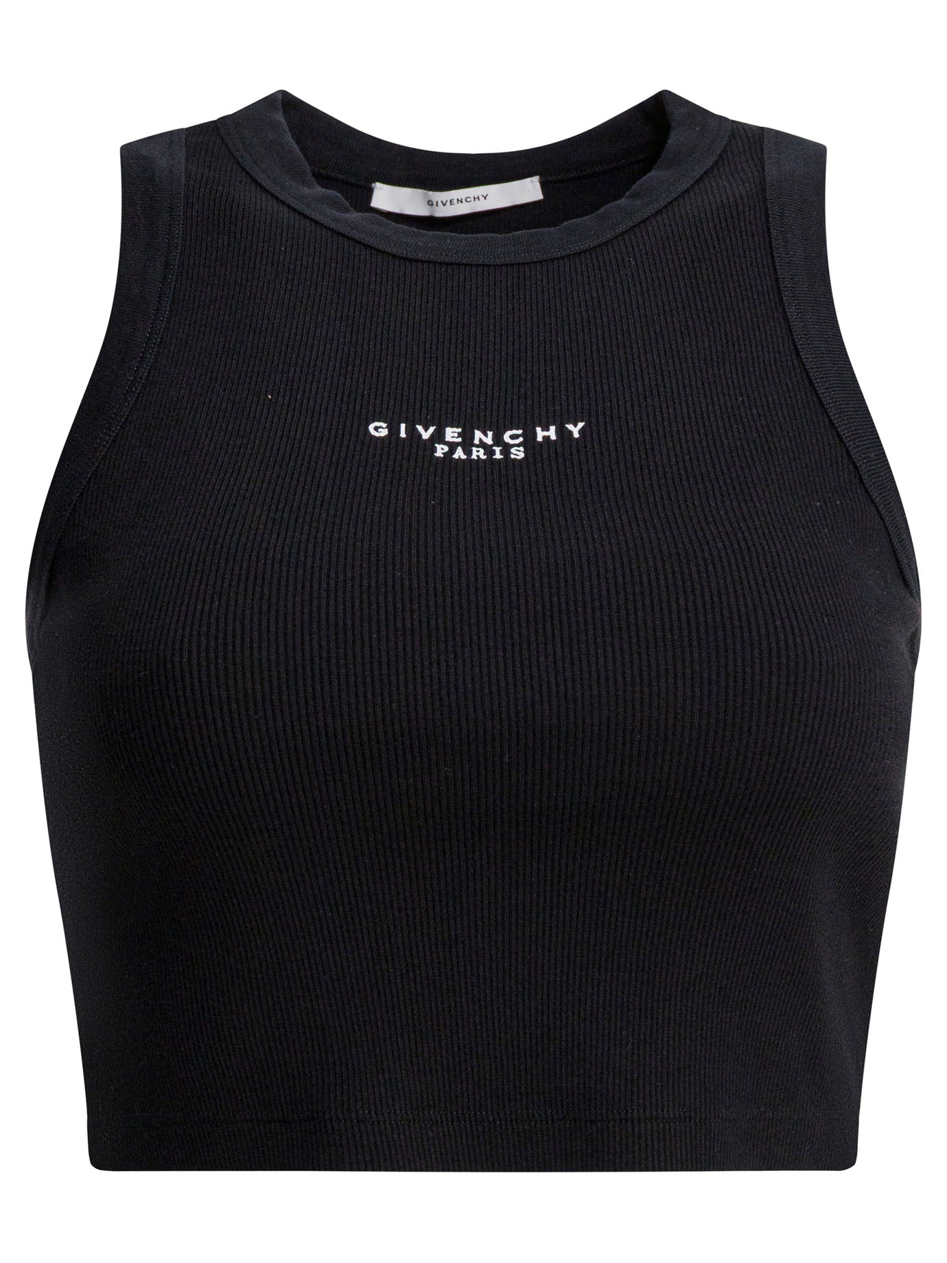 Cropped tank top with logo Tops
