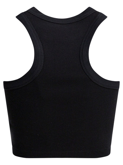 Cropped tank top with logo Tops