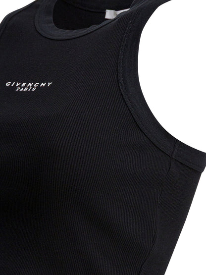 Cropped tank top with logo Tops