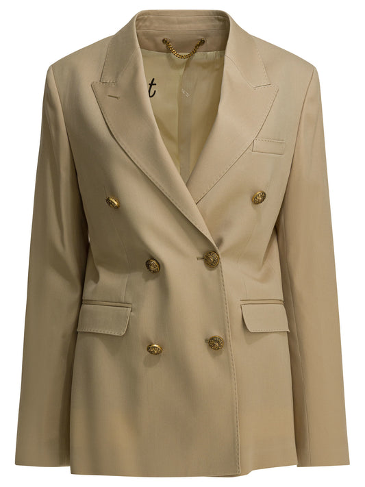 Double-breasted blazer in virgin wool Jackets and Coats